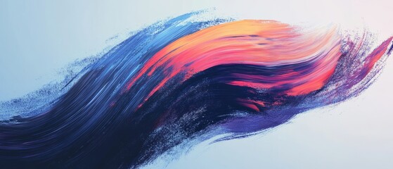 Poster - Vibrant abstract brushstrokes in an artistic style with flowing colors and dynamic movement