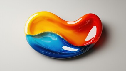 Wall Mural - Abstract colorful wave design. AI.