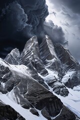 Wall Mural - A fiercely towering mountain