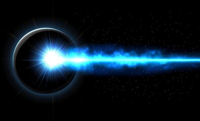 Wall Mural - deep space concept visualized in 3d. depicts outer space and the speed of light