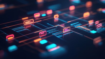 Poster - Abstract Digital Network Data Flow Visualization