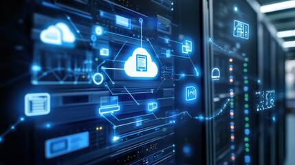 Poster - Cloud Computing Server Data Network Technology Infrastructure