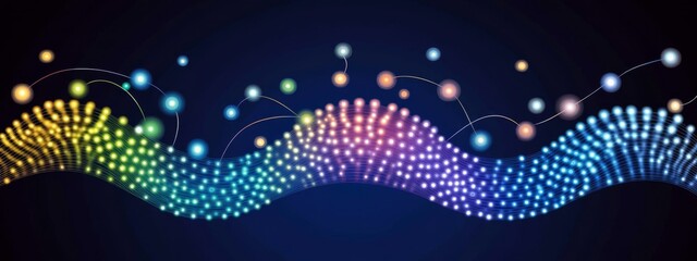 Poster - Informational infinity and data flow are manifested through digital footprint and robust data collection, fueled by Big Data. A 3D illustration portrays soul, mind, and stock as entwined streams of a