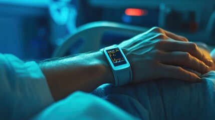 Poster - Smartwatch Displays Heart Rate Data On Wrist
