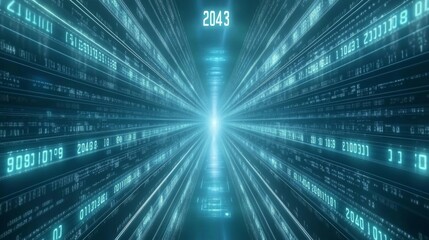 Aufkleber - data lines, wireless data loops, and cyber stripes are depicted in a 3d illustration. the big data s