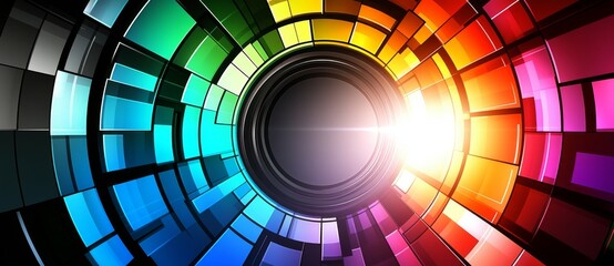 Poster - Futuristic digital background featuring high-speed data transfer, big data visualization, internet technology 3D illustration, neural network control, and data flow and business intelligence