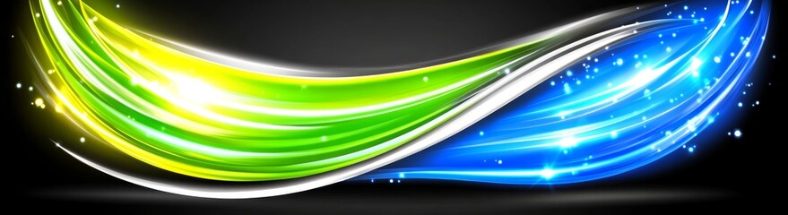 Poster - Energy enhancement. Continuous information flow, infinite data. Big Data. Business solution, idea brought to life. Reason and holdings