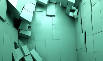 Poster - Nanotechnology integrated into processors and circuits, seen in a 3D illustration on a futuristic motherboard