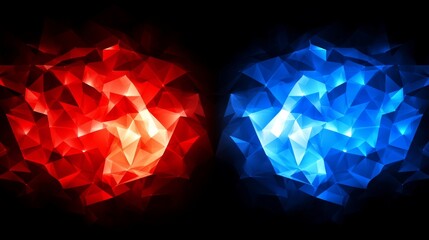 Poster - In a 3D high-tech setting, the illustration shows a neon-illuminated cyber field, big data arrays, and signs of technological innovation. Abstract moving light shards that look like incandescent
