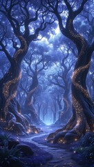 Wall Mural - A bewitching forest