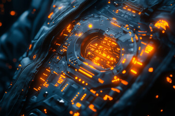 Poster - Protective cybersecurity shield designed for digital defense and safety purposes