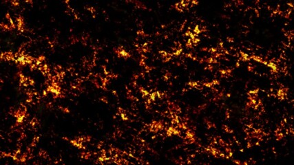 Wall Mural - burning embers glow abstract background 4k loop features yellow, orange, and red shapes glowing and 