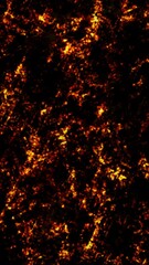 Wall Mural - vertical burning embers glow abstract 4k loop features yellow, orange, and red shapes glowing and mo