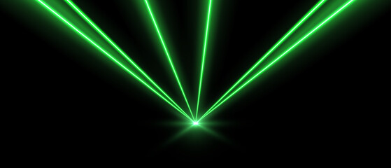 Wall Mural - laser beams, concert or nightclub spotlights light effect. lasers in motion, abstract perspective ba