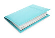 © New Africa - Passport in light blue cover isolated on white
