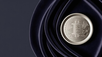 Aufkleber - zoomed in view of digital token with intricate details on dark background, perfect for marketing ele