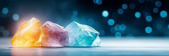 Aufkleber - Mica Crystals Exhibit Vibrant Energy and Natural Beauty in a Captivating Arrangement