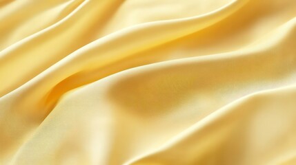 Poster - Soft, flowing pale yellow fabric with subtle wrinkles and folds.