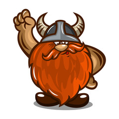 Wall Mural - Cool mascot Viking logo. Vector illustration