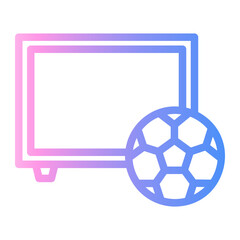 Poster - tv Line Gradient Icon