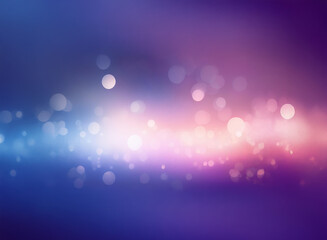 Wall Mural - abstract background featuring a blurred, bokeh effect with glowing lights in shades of purple, blue,