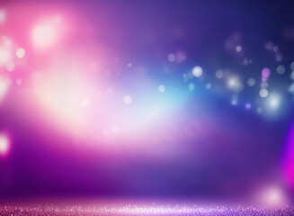 Wall Mural - abstract image of swirling, vibrant purple and blue hues. glowing particles and bokeh effects create