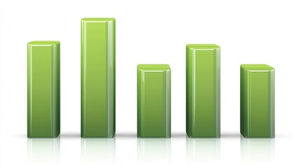 Poster - A bar graph with rising green bars on a computer screen, indicating profit increase.