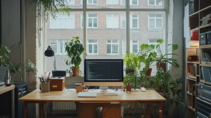 Poster - A bright workspace filled with innovative tools for product development.