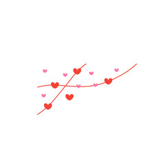 Wall Mural - Valentine heart border decoration