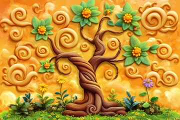 Wall Mural - Enchanted Tree of Fantasy Garden