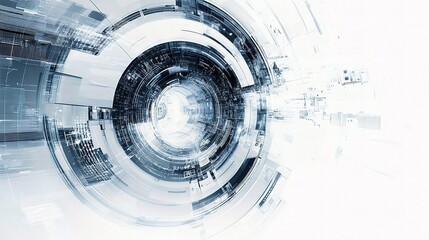 Poster - Abstract Technology Background with Minimal Architectural Lines