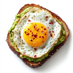 Canvas Print -  Avocado Toast with Sunny-Side-Up Egg