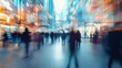 © CLOVER BACKGROUND - Blurred Dynamic Office Environment with People in Motion