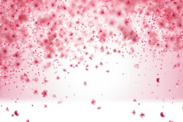 Wall Mural - Small particles floating flower confetti.