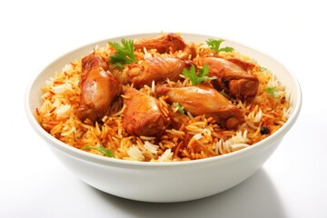 Canvas Print - Chicken Biryani indian food biryani meal rice.