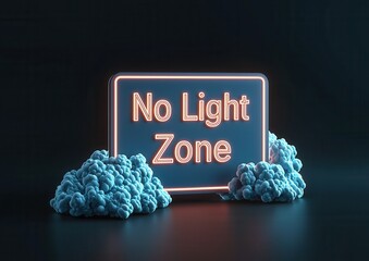 Poster - A glowing sign reading 