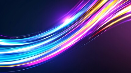 Poster - Abstract Colorful Light Streaks Background