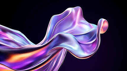 Poster - Abstract Iridescent Fluid Wave