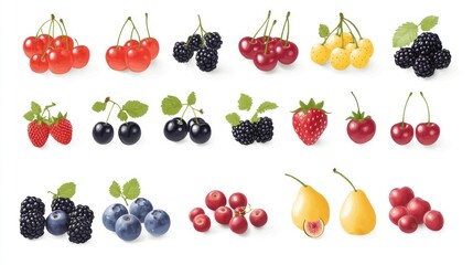 Wall Mural - Fresh Berry Collection