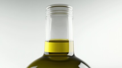 Canvas Print - Close Up of a Glass Bottle with Yellow Liquid