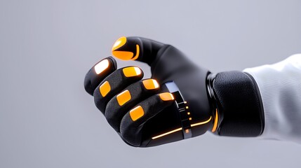 Poster - Cyberpunk Hand with Orange Glow