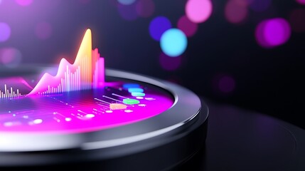 Canvas Print - Futuristic Data Visualization Display