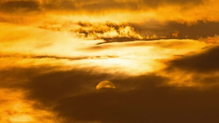 Wall Mural - majestic sunrise unfolding over serene mountain peaks.