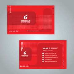 Wall Mural - Set of red Modern Corporate Business Card Design Templates, vector eps 10