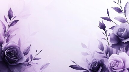 Wall Mural - Elegant purple floral background design