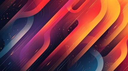 Poster - Dynamic abstract gradient with flowing lines and glowing elements