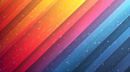 Poster - Diagonal gradient stripes with vibrant rainbow colors
