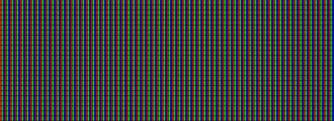 Poster - RGB pixel seamless pattern. Repeating LED screen background. LCD display dots wallpaper. Red Green Blue pixelated monitor texture. Repeated dot crt display backdrop. Vector