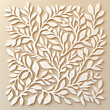 © โพ มี - Tropical floral in paper art style and pastel color tropical green leaf paper cut concept design