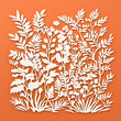 © โพ มี - Tropical floral in paper art style and pastel color tropical green leaf paper cut concept design
